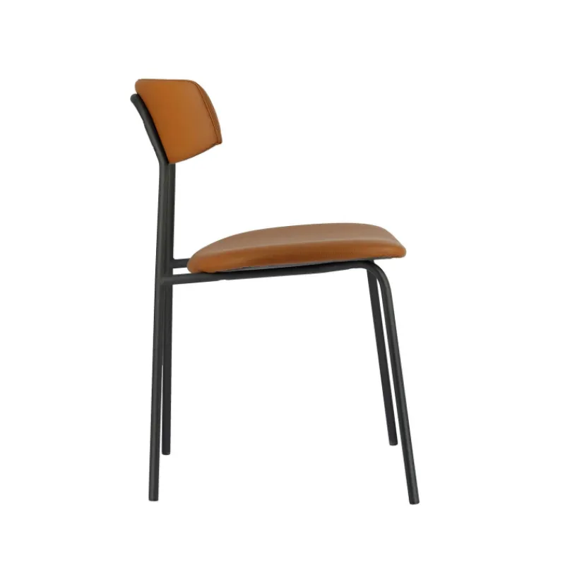 Perfecta Lazio Chaise belge style rétro en simili avec pieds en métal> Chaise De Cuisine|Chaise De Salle à Manger