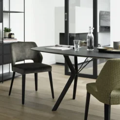 Mobitec Lena ® Chaise ajourée en tissu et pieds bois style moderne><noscript><img width=