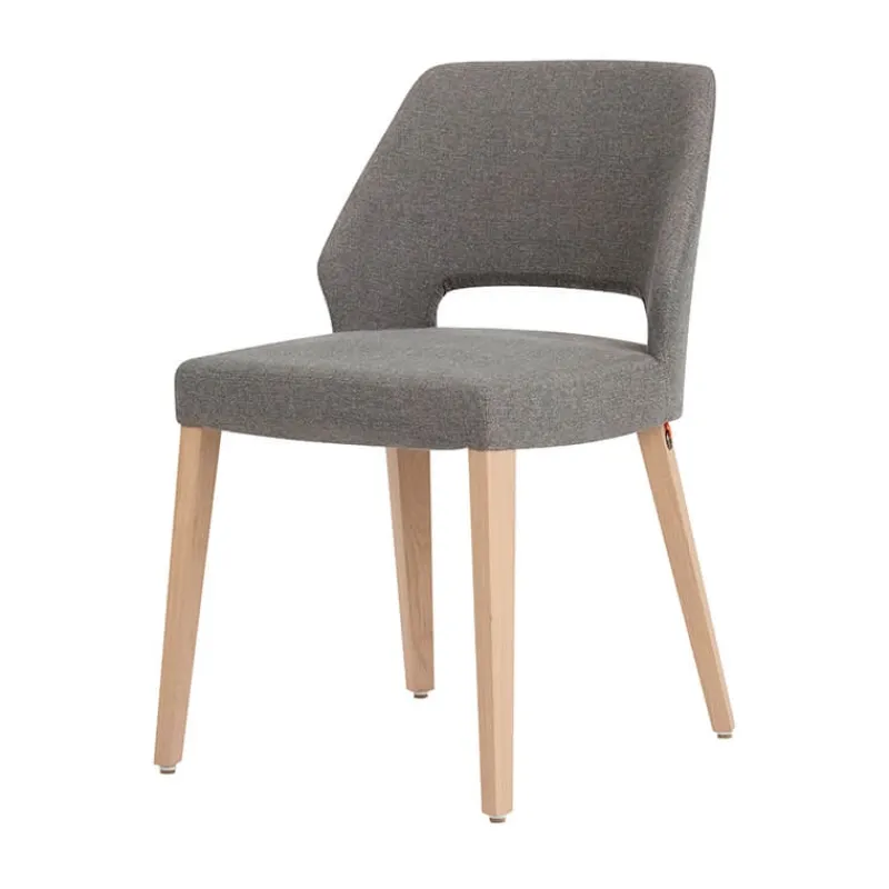 Mobitec Lena ® Chaise ajourée en tissu et pieds bois style moderne> Chaise De Salle à Manger|Chaise Salon