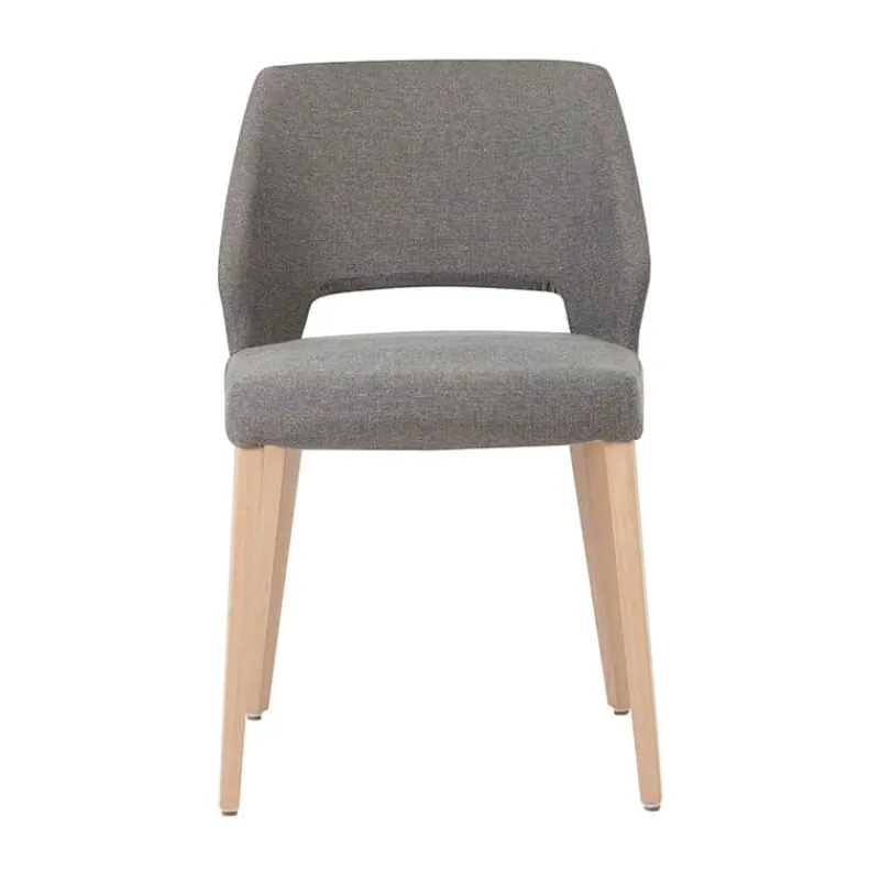 Mobitec Lena ® Chaise ajourée en tissu et pieds bois style moderne> Chaise De Salle à Manger|Chaise Salon
