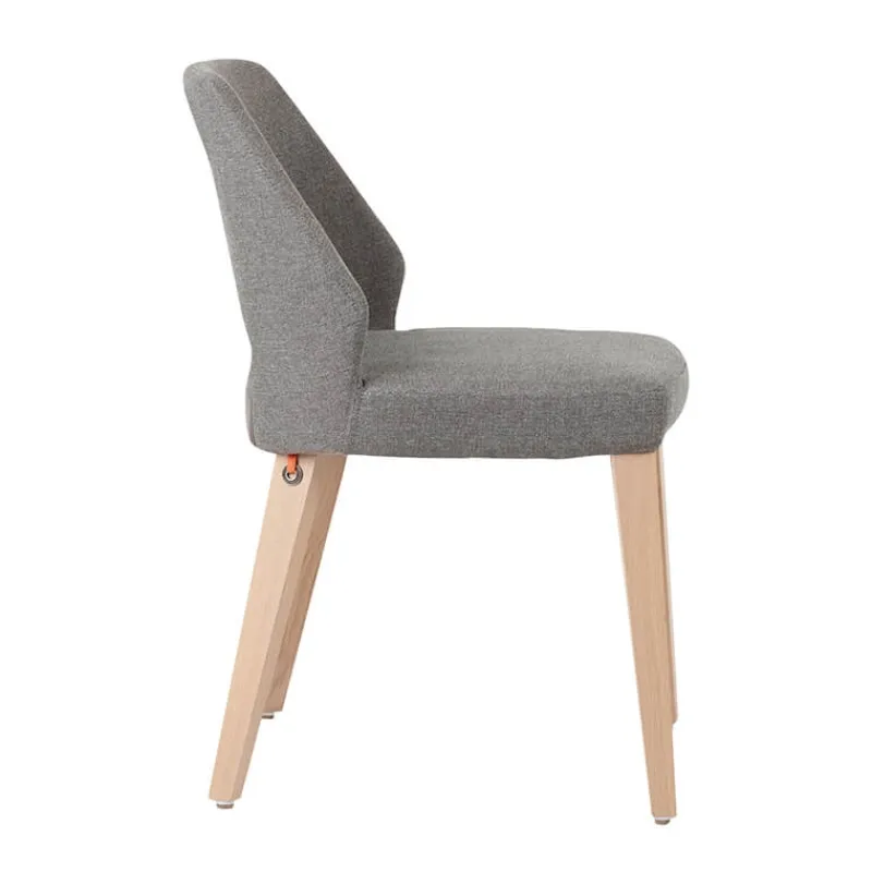 Mobitec Lena ® Chaise ajourée en tissu et pieds bois style moderne> Chaise De Salle à Manger|Chaise Salon