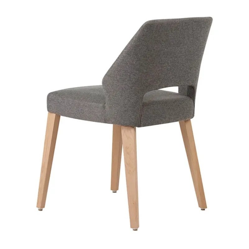 Mobitec Lena ® Chaise ajourée en tissu et pieds bois style moderne> Chaise De Salle à Manger|Chaise Salon