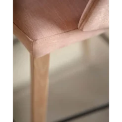 Mobitec Lena ® Tabouret snack en tissu avec accoudoirs et pieds en bois><noscript><img width=