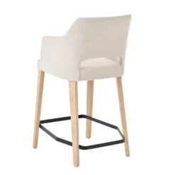 Mobitec Lena ® Tabouret snack en tissu avec accoudoirs et pieds en bois><noscript><img width=