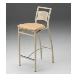 Carrier Liane ® Tabouret snack en synthétique et métal dossier motif style industriel><noscript><img width=