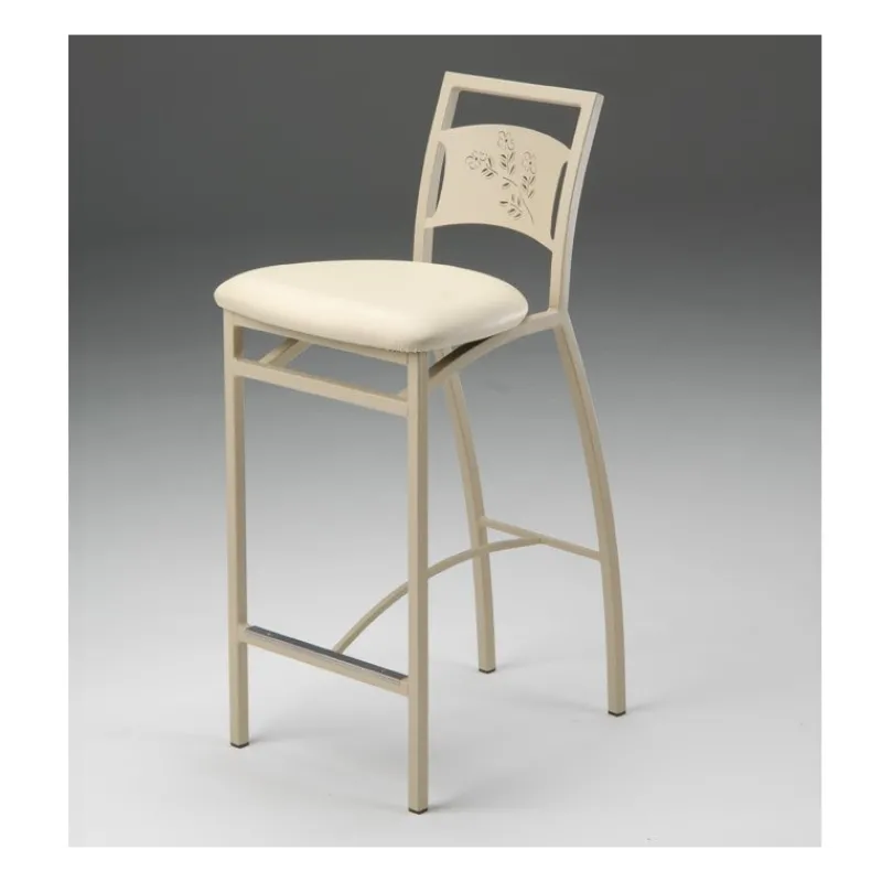 Carrier Liane ® Tabouret snack en synthétique et métal dossier motif style industriel> Tabouret Snack (assise +/- 65 Cm)|Tabouret De Bar (assise +/- 80 Cm)