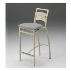 Carrier Liane ® Tabouret snack en synthétique et métal dossier motif style industriel><noscript><img width=