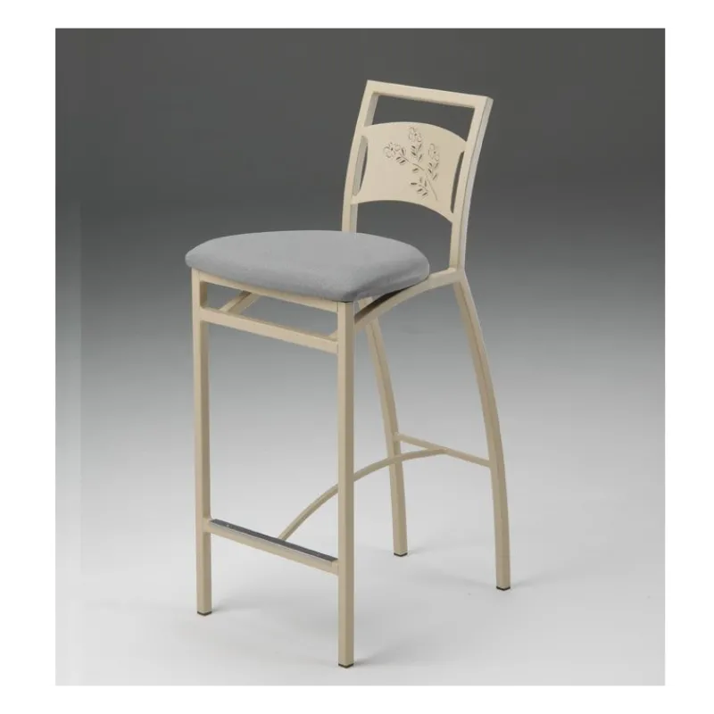 Carrier Liane ® Tabouret snack en synthétique et métal dossier motif style industriel> Tabouret Snack (assise +/- 65 Cm)|Tabouret De Bar (assise +/- 80 Cm)