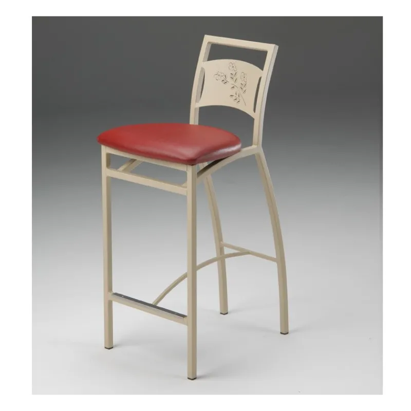 Carrier Liane ® Tabouret snack en synthétique et métal dossier motif style industriel> Tabouret Snack (assise +/- 65 Cm)|Tabouret De Bar (assise +/- 80 Cm)