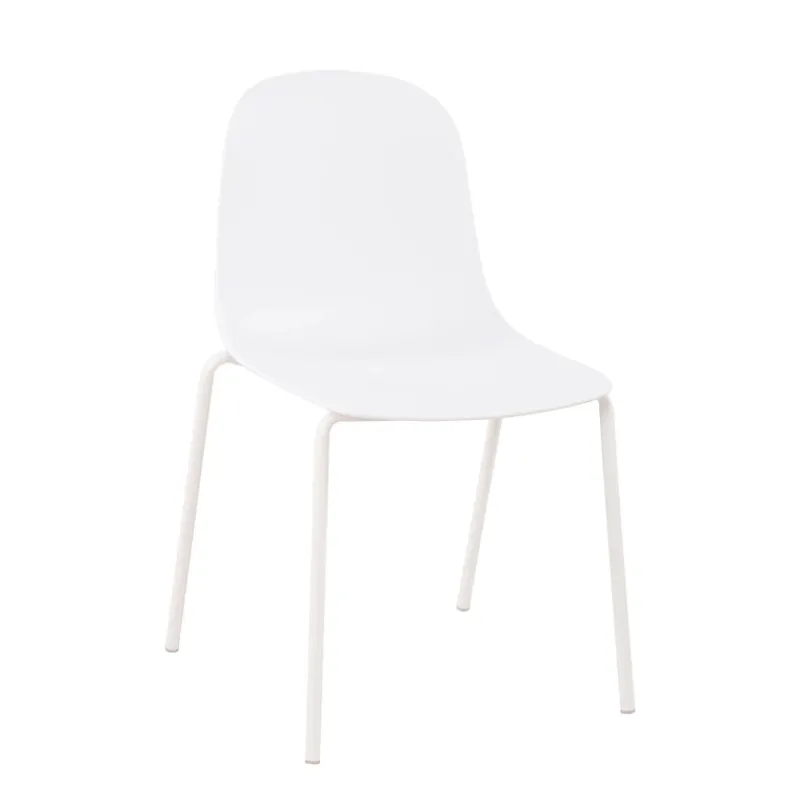 LilyChaise coque moderne empilable en polypropylène avec pieds en métal> Chaise De Cuisine|Chaise De Salle à Manger