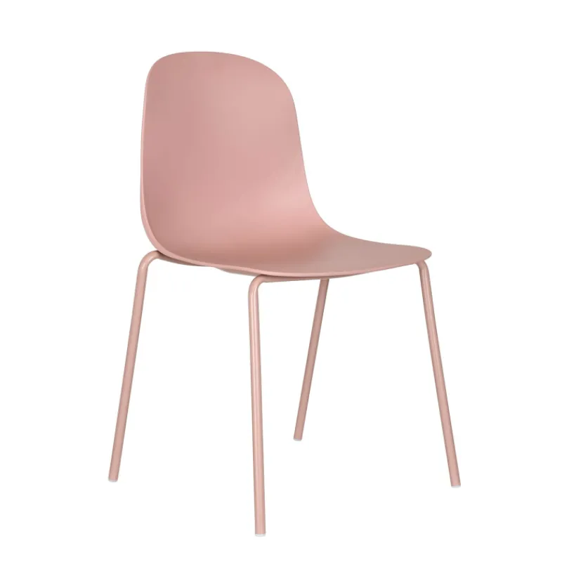 LilyChaise coque moderne empilable en polypropylène avec pieds en métal> Chaise De Cuisine|Chaise De Salle à Manger