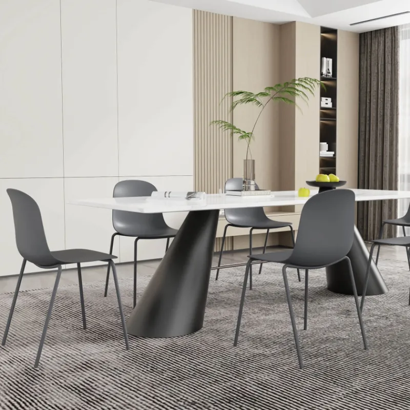 LilyChaise coque moderne empilable en polypropylène avec pieds en métal> Chaise De Cuisine|Chaise De Salle à Manger