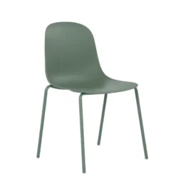 LilyChaise coque moderne empilable en polypropylène avec pieds en métal><noscript><img width=