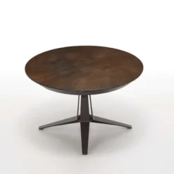 Midj Link ® Table design ronde extensible en céramique pied central en métal> Table De Salle à Manger