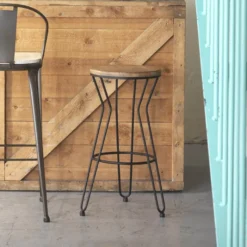 Jayso Lisboa Tabouret haut sans dossier design industriel> Tabouret Snack (assise +/- 65 Cm)|Tabouret De Bar (assise +/- 80 Cm)
