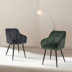 LisonFauteuil cosy en tissu avec pieds en métal><noscript><img width=