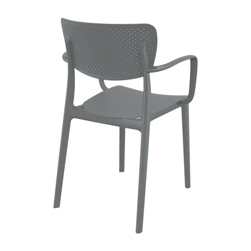 Loft Chaise moderne avec accoudoirs en polypropylène micro perforé> Chaise De Cuisine|Chaise De Salle à Manger