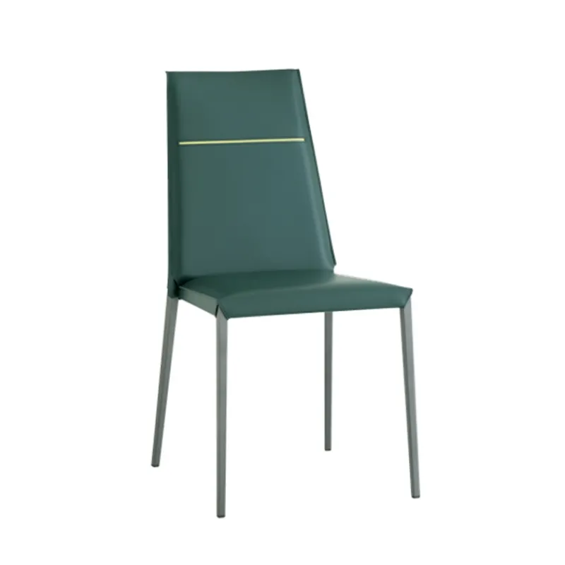 Airnova Lolas S Chaise en croûte de cuir fabrication italienne avec liseré> Chaise De Salle à Manger