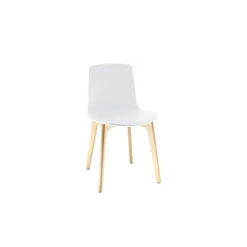 Enea Lottus ® Chaise design en polypropylène et pieds bois> Chaise De Cuisine|Chaise De Salle à Manger