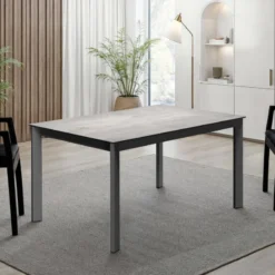 Cancio Lotus Table contemporaine en céramique avec pieds en métal> Table De Salle à Manger