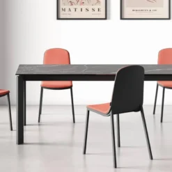 Cancio Lotus Table contemporaine extensible en céramique><noscript><img width=