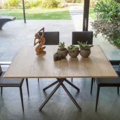 Altacom Lotus Table italienne rabattable et relevable en mélaminé avec pieds mikado><noscript><img width=