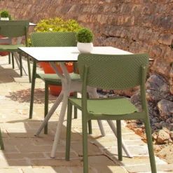 Lucy Chaise de jardin en polypropylène micro perforé><noscript><img width=