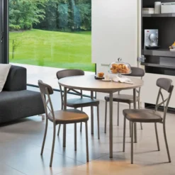 Perfecta Lustra Table de cuisine ronde en stratifié> Table De Cuisine