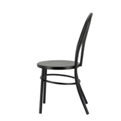 MadinaChaise bistrot vintage en métal noir><noscript><img width=