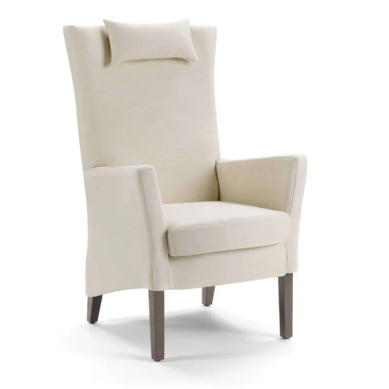 Mobitec Manhattan Uno HD ® Fauteuil dossier haut en tissu et bois> Chaise De Salle à Manger|Chaise Salon