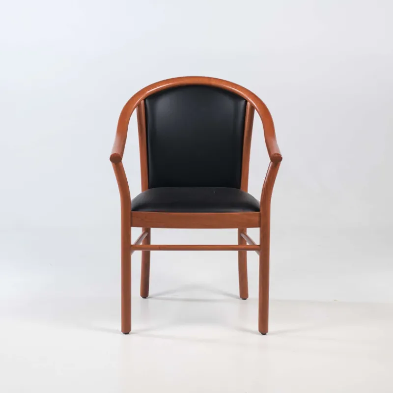 Manuela Fauteuil bridge en bois avec assise et dossier rembourrés> Chaise De Salle à Manger|Fauteuil De Salon