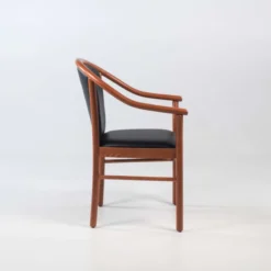Manuela Fauteuil bridge en bois avec assise et dossier rembourrés><noscript><img width=
