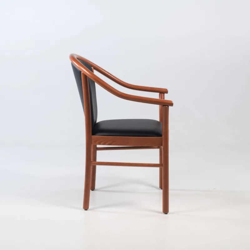 Manuela Fauteuil bridge en bois avec assise et dossier rembourrés> Chaise De Salle à Manger|Fauteuil De Salon