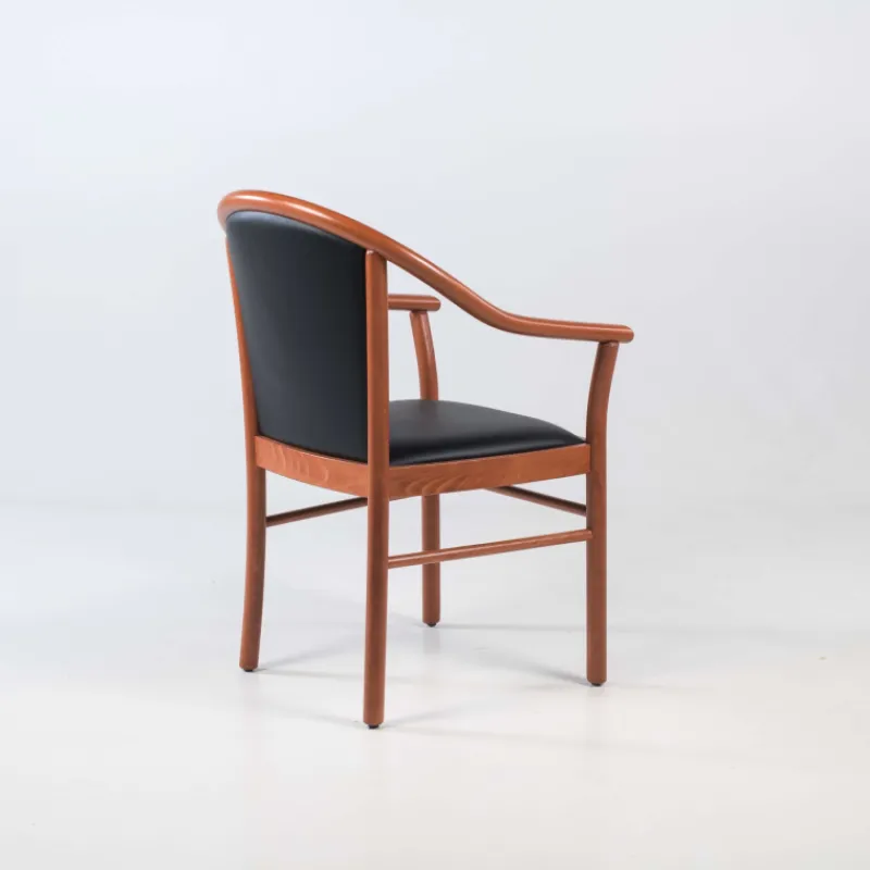 Manuela Fauteuil bridge en bois avec assise et dossier rembourrés> Chaise De Salle à Manger|Fauteuil De Salon