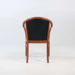 Manuela Fauteuil bridge en bois avec assise et dossier rembourrés><noscript><img width=