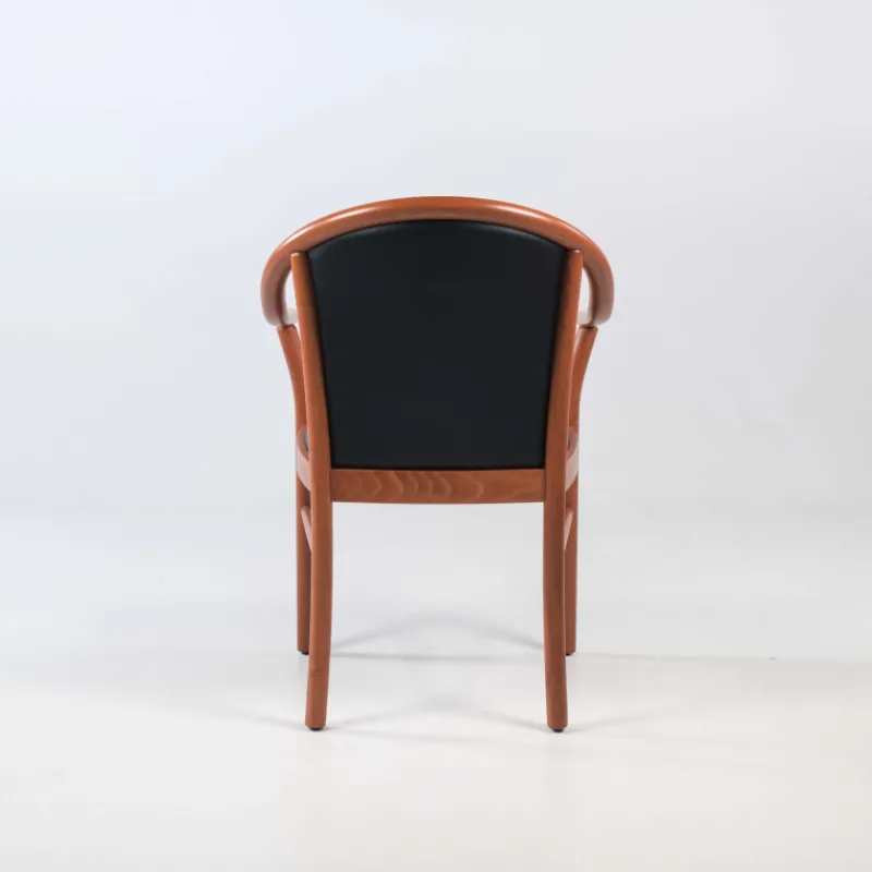 Manuela Fauteuil bridge en bois avec assise et dossier rembourrés> Chaise De Salle à Manger|Fauteuil De Salon