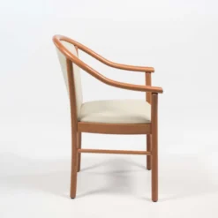 Manuela Fauteuil bridge en bois avec assise et dossier rembourrés><noscript><img width=