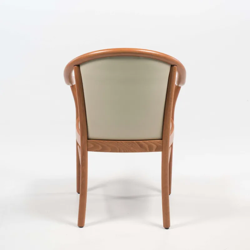 Manuela Fauteuil bridge en bois avec assise et dossier rembourrés> Chaise De Salle à Manger|Fauteuil De Salon
