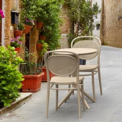 Marcel Chaise de jardin moderne empilable en polypropylène><noscript><img width=