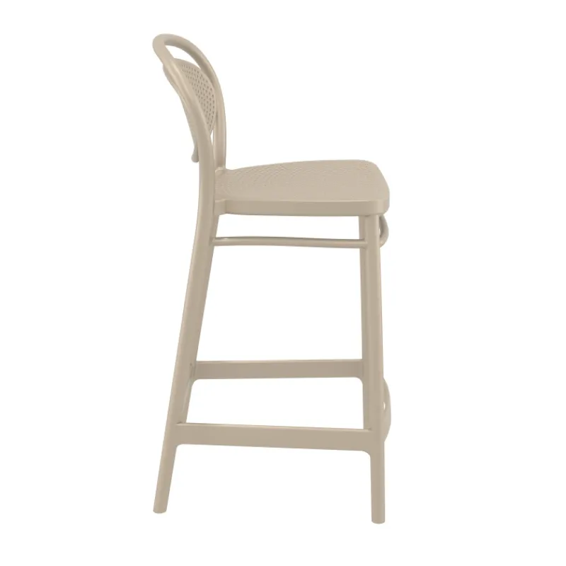 Marcel Tabouret snack moderne en polypropylène> Tabouret Snack (assise +/- 65 Cm)|Tabouret De Bar (assise +/- 80 Cm)