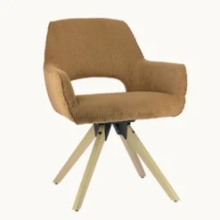 Marius Fauteuil cocooning en tissu avec pieds bois massif><noscript><img width=