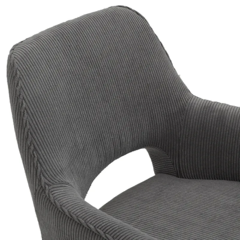 Marius Fauteuil cocooning en tissu avec pieds bois massif> Chaise De Salle à Manger|Chaise Salon
