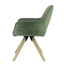 Marius Fauteuil cocooning pivotant en tissu avec pieds bois><noscript><img width=