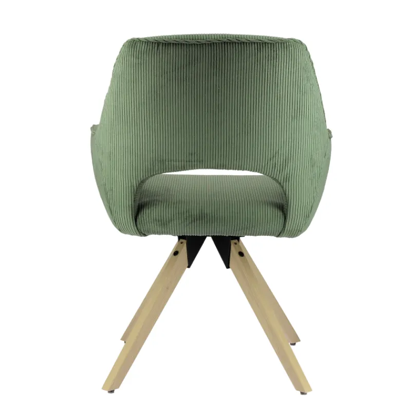 Marius Fauteuil cocooning pivotant en tissu avec pieds bois> Chaise De Salle à Manger|Chaise De Bureau