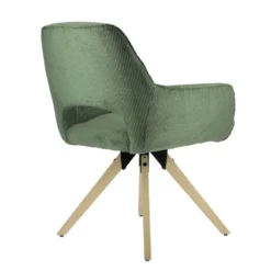 Marius Fauteuil cocooning pivotant en tissu avec pieds bois><noscript><img width=
