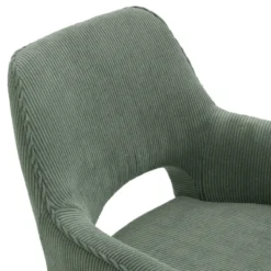 Marius Fauteuil cocooning pivotant en tissu avec pieds bois><noscript><img width=