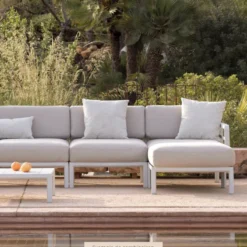 Maximo Pouf de jardin en polypropylène et tissu><noscript><img width=
