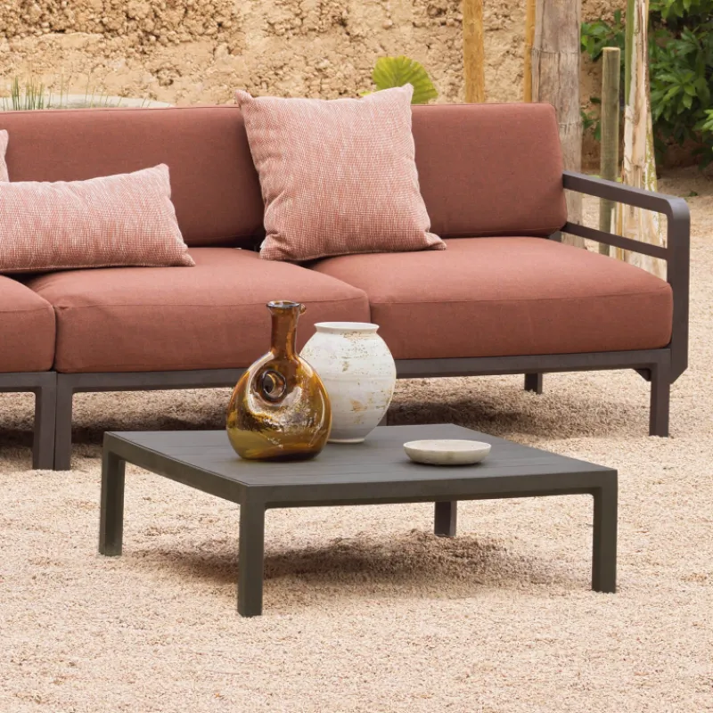 Maximo Table basse de jardin carrée en polypropylène recyclé> Table De Jardin