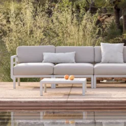 Maximo Table basse de jardin carrée en polypropylène recyclé><noscript><img width=