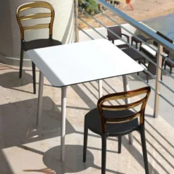 Maya Table carrée en stratifié><noscript><img width=